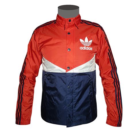 adidas jacke windbreaker rot blau|adidas windbreaker leather jacket.